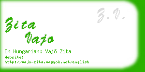 zita vajo business card
