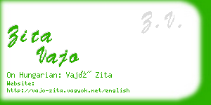 zita vajo business card